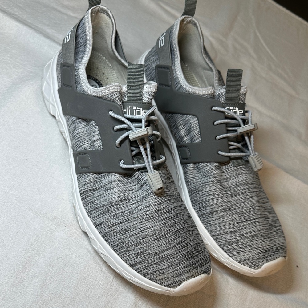 Hey Dude Men's Mistral Stretch Sneaker Fleece Fog SZ 13
